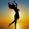 Woman Dancing At The Sunset paint by numbers