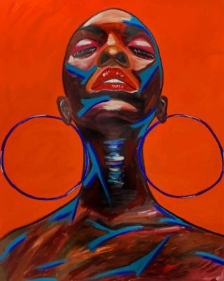 Woman Face paint by numbers