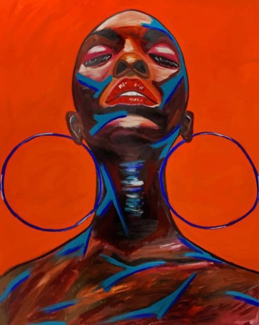 Woman Face paint by numbers