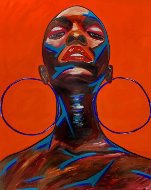 Woman Face paint by numbers