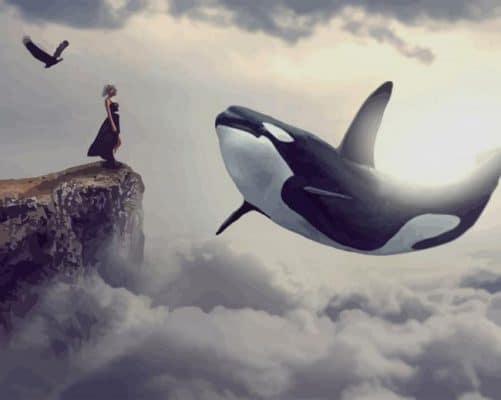 Woman With Whale paint by number