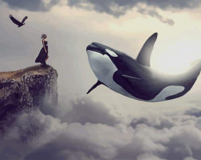 Woman With Whale paint by number