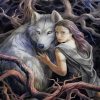 Women With Her Wolf paint by numbers