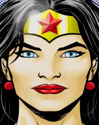 Wonder Woman Portrait paint by numbers