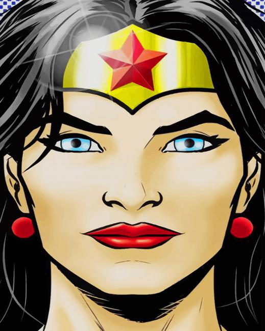 Wonder Woman Portrait paint by numbers