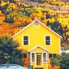 Yellow House Forest paint by numbers