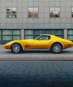 yellow lamborghini miura paint by number