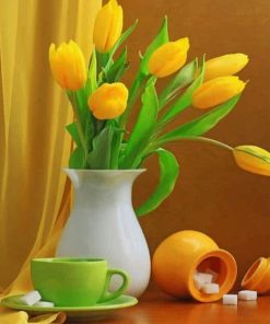 Yellow Tulip paint by numbers