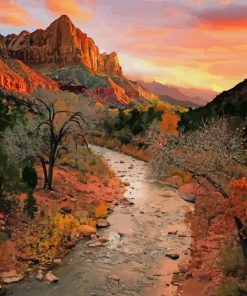 Zion National Park Utah paint by number