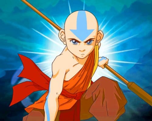 Aang The Last Airbender paint b y numbers