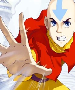 Aang Airbending paint by numbers