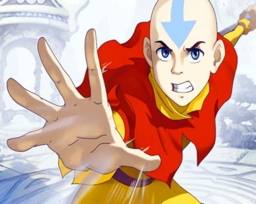 Aang Airbending paint by numbers