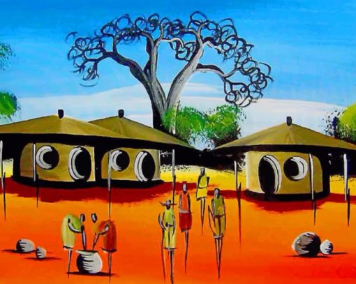 African Tribe Art paint by numbers