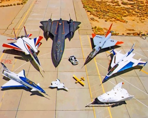 Diverse Airplanes paint by numbers