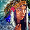 American Indian Woman paint by numbers