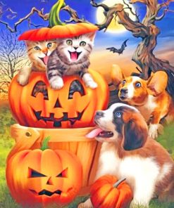 Animals Halloween paint by numbers