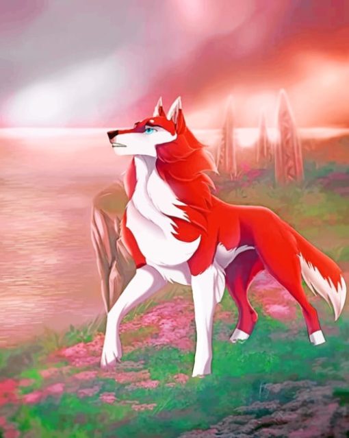 Animation Wolf paint by numbers