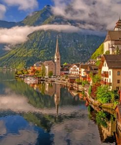 Austria's Hallstatt Village paint by numbers