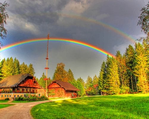 Austrian Rainbow In Grossgmain paint by numbers