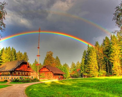 Austrian Rainbow In Grossgmain paint by numbers
