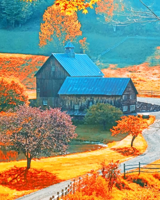 Autumn Country paint by numbers