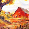 Autumn Barn paint by numbers