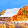 Barn In Grand Teton National Park paint by numbers