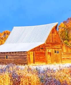 Barn In Grand Teton National Park paint by numbers