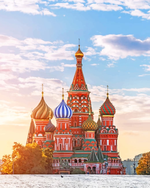 Basils Cathedral Moscow paint by numbers