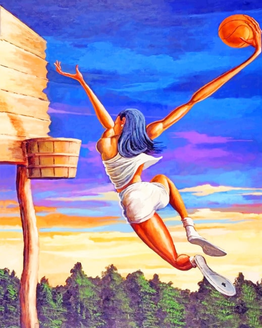 Basketball Player Girl paint by numbers