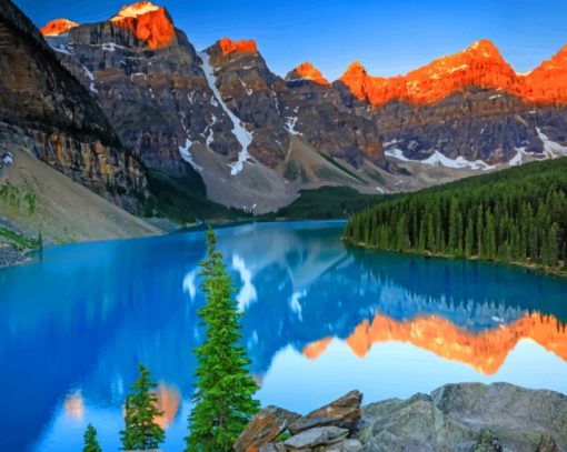 Moraine Lake painting by numbers