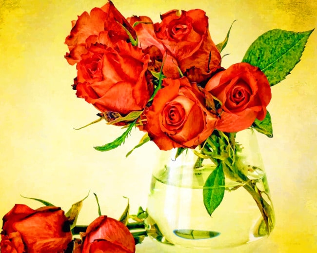 Beautiful Roses painting by numbers