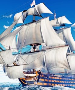 Beautiful Art Of Ship painting by numbers