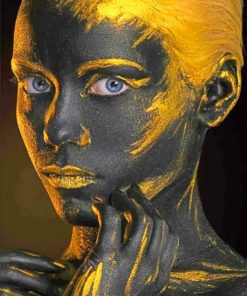 Black Golden Girl paint by numbers