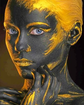 Black Golden Girl paint by numbers