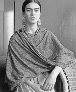 Black And White Frida Kahlo paint by numbers