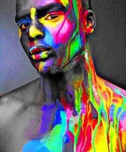 Black Man With Colors paint by numbers