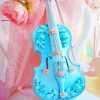 Blue Chic Violin paint by numbers