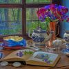 Book And Food On The Table paint by numbers