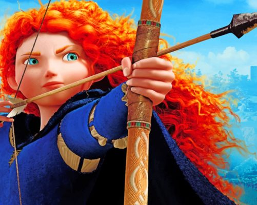 Merida Shooting An Arrow paint by numbers