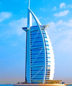 Burj Al Arab Dubai painting by numbers