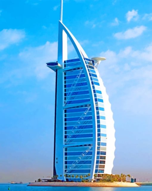 Burj Al Arab Dubai painting by numbers