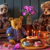 Cakes And Teddy Bears On The Table paint by numbers