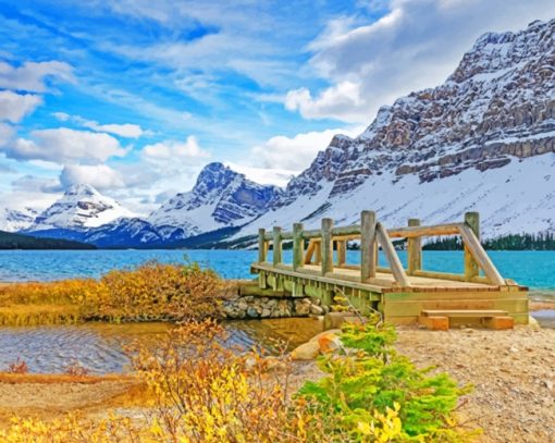 Canadian Lake And Mountains paint by numbers