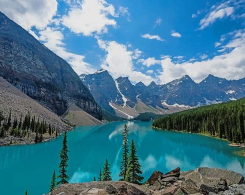 Canadian Lakes And Mountains paint by numbers