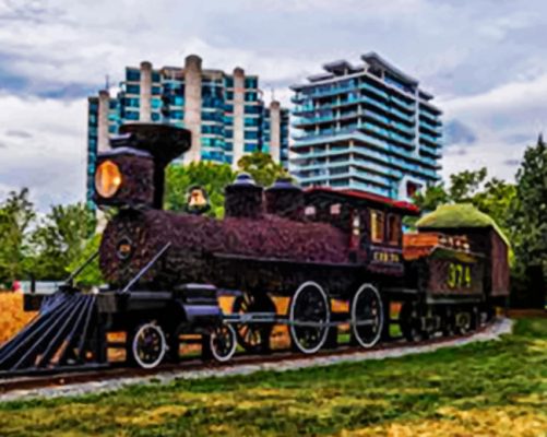 Canadian Old Train paint by numbers