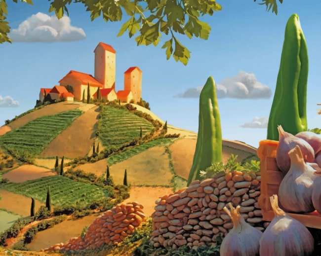 Carl Warner Food Landscape painting by numbers
