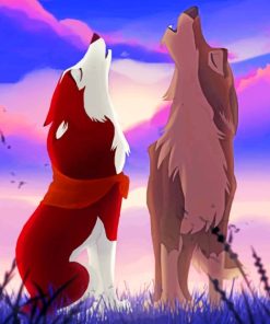 Cartoon Wolves paint by numbers