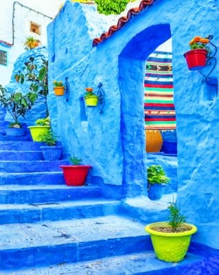 The Blue City paint by numbers
