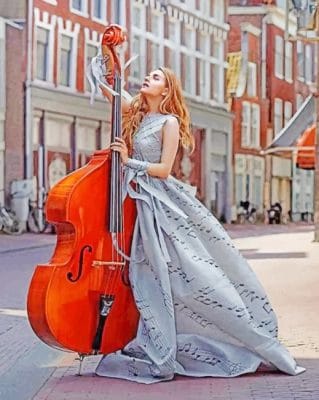 Classic Lady Playing Cello paint by numbers